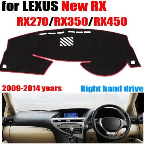 RKAC Car dashboard cover mat For LEXUS new RX RX270 RX350 RX450 2009-2014 Right hand drive dashmat pad dash auto accessories
