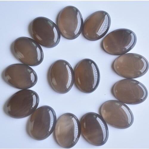 Fashion high quality natural grey onyx Oval CAB CABOCHON for jewelry Accessories 18x25mm Wholesale 30pcs/lot free shipping