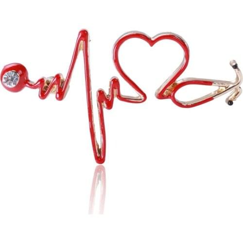 New oil dropping Brooch heart-shaped medical Brooch Pin European and American cartoon Brooch accessories