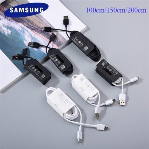 Original 1M/1.5M/2M TYPE-C Cable Fast Charging Wire For Samsung Galaxy S21 S20FE S10+ S9 S8 S21 Plus Mi 9 8SE 6X A70s A32 A52 5G