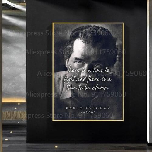 Pablo Escobar Quote Character Legend Retro Art Vintage Poster Canvas Painting Wall Picture Home Decor Posters and Prints