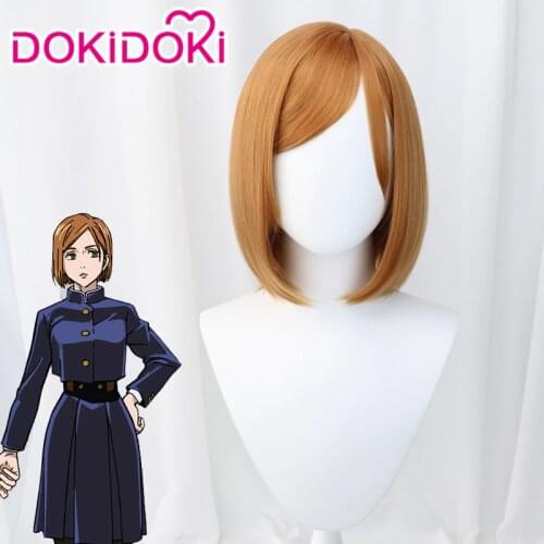 Dokidoki Anime Cosplay Jujutsu Kaisen Cosplay Nobara Kugisa Wig Jujutsu Kaisen Nobara Kugisaki Costume Wig