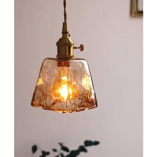Nordic Modern Brass Glass Pendant lights Kitchen Restaurant Bar living room bedroom hanging Pendant lamp WJ1010