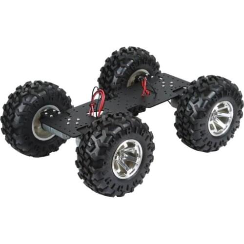 4WD Cross country Smart car chassis/25 motor with Hall sensor and 130mm diameter wheels,metal car body