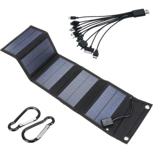 10W 5V Foldable USB Solar Panel Portable Folding Solar Cell Waterproof Solar Panel Charger Mobile Power Battery Charger Promotio