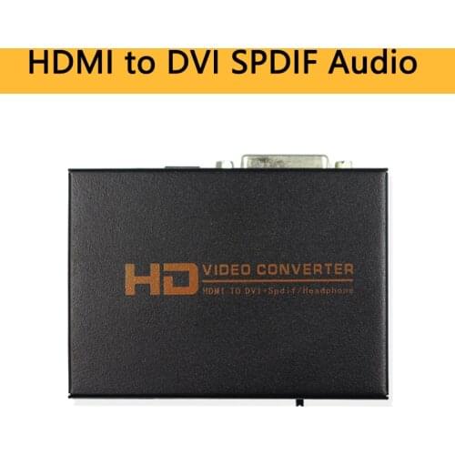 HDMI to DVI Audio Extractor Converter Digital to Analog with SPDIF Toslink Optical 3.5mm jack out Adapter