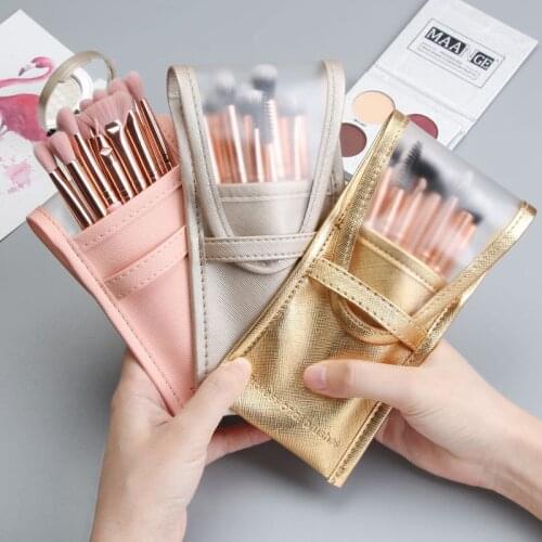 1Pc Empty Makeup Brushes Case Portable Holder Organizer Pouch Pocket Cosmetic Beauty Brush Bag Brush Storage Holder Makeup Tools