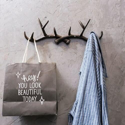 Antlers wrought iron wall hook Entrance hanger Room living room wall decorations Home Decoration Wall-mounted ornaments Crafts