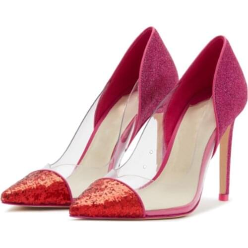 SHOFOO shoes,Beautiful fashionable high-heeled womens shoes, about 11cm high-heeled womens shoes, pointed toe pumps