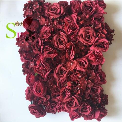 SPR Wedding decoration 24" x 16" Decorative Silk Flower Panels artificia flower wall backdrop