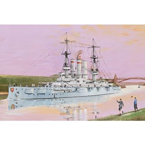 Trumpeter 05355 1/350 German Schlesing Holstein Battleship 1908 Warship Model TH16540-SMT2