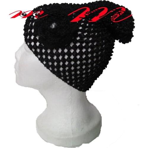 Crochet Cap Ballerina Hat Knit cap with Flower Muslim Cap Skull cap Solid color