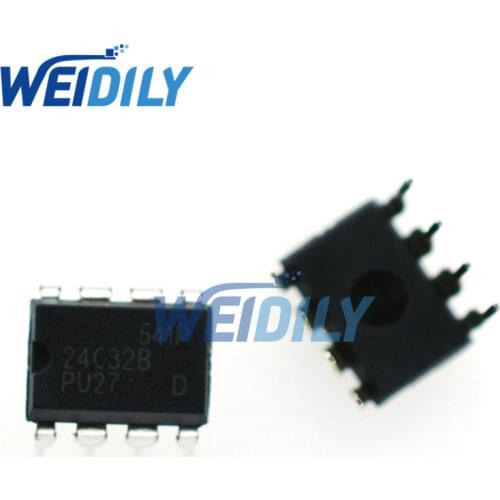 10PCS/LOT 24C32 AT24C32 24c32 AT24C32N LCD storage chip DIP-8 Wholesale