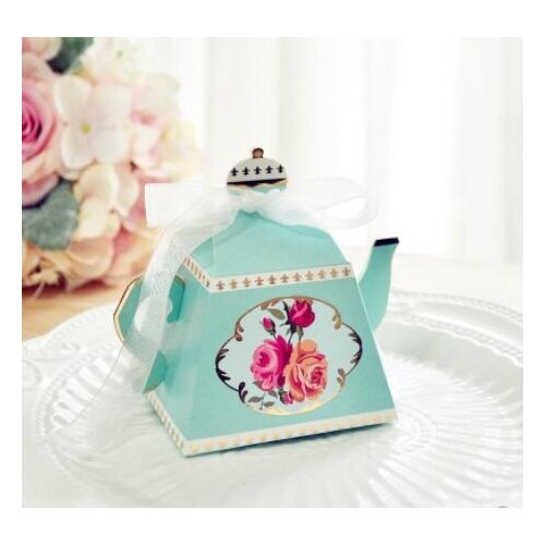 100pcs Unique Teapot Design Paper Packing Box Afternoon Tea Party Supplies Wedding Decoration Candy Favor Gift Box