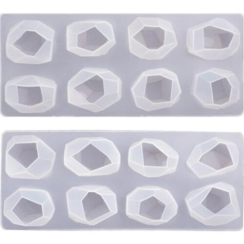 2PCS/set Irregular Stone Silicone Mold Crystal Epoxy Geometric Section Molds DIY Handmade Crafts Making