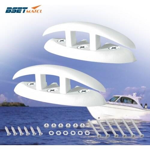 2X 5inch Nylon Sailboats Flip Up Folding Pull Up Cleat Dock Deck Boat marine Kayak hardware Line Rope mooring Cleat accessories