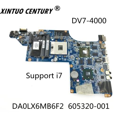 605320-001 615307-001 Laptop Motherboard For HP Pavilion DV7-4000 Suporte I7 DA0LX6MB6F2 DA0LX6MB6H1 HD5650 1 GB