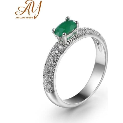 Anillos Yuzuk Simple 925 Sterling Silver Natural Oval Ruby Gemstone Wedding Engagement Whitle Gold Ring Jewelry Wholesale