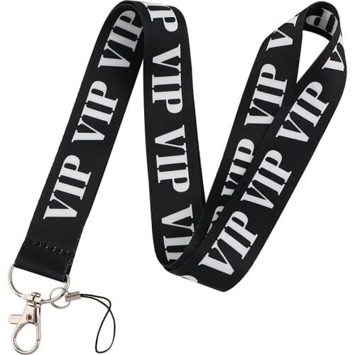 K3447 VIP Keychain Neck Straps Lanyards for Keys ID Card Passport Gym Cellphone USB Badge Holder DIY Hanging Rope