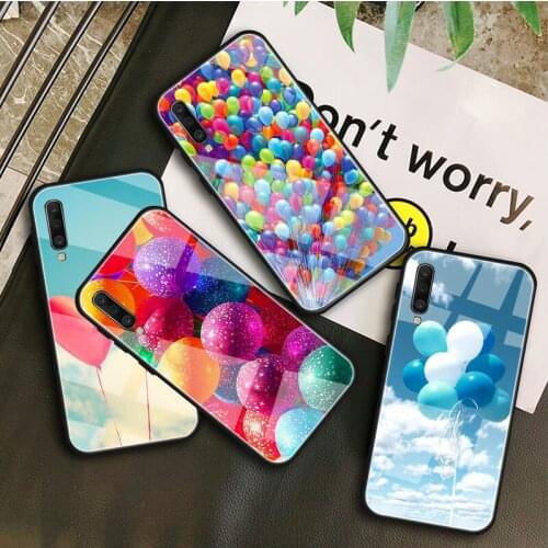 Balloon Tempered Glass Case For Samsung Galaxy A 10S 10E 20S 20E 30S 40 50S 60 70 80 90 6 7 8 Shell