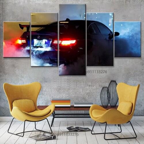 HD Print 5 pieces New Style M3 Super Sports Car canvas painting modern home decor wall art picture living room decor art frame