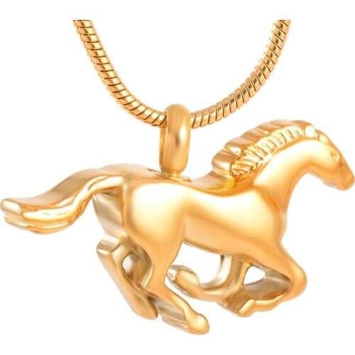 IJD8669 Never Fade Stainless Steel Pentium Horse Memorial Urn Necklace For Pet Keepsake Cremation remembrance jewelry for ashes