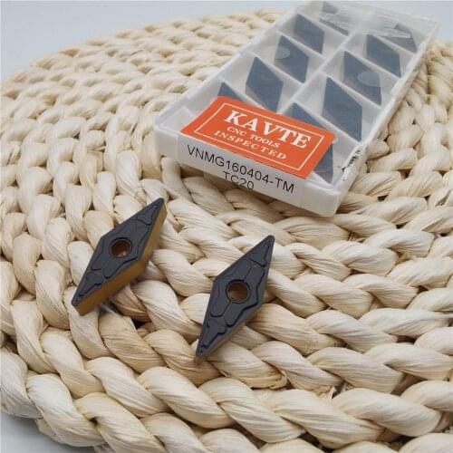 KAVTE VNMG160404-TM TC20 Cutting Lathe CNC Tools Lathe cutter External Turning Tool Carbide Insert Turning Tools VNMG 160408-TM