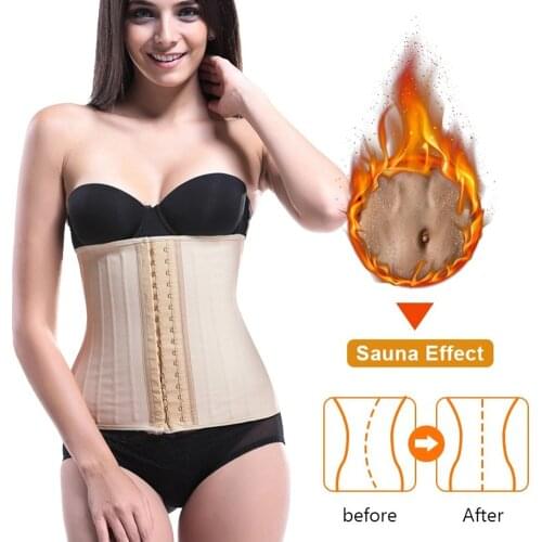 Abdomen Belt Waistband Shapewear Underbust Corset Rubber Emulsion Size XS-2XL Womens 25 Steel Boned Tummy Control Waisttrainer