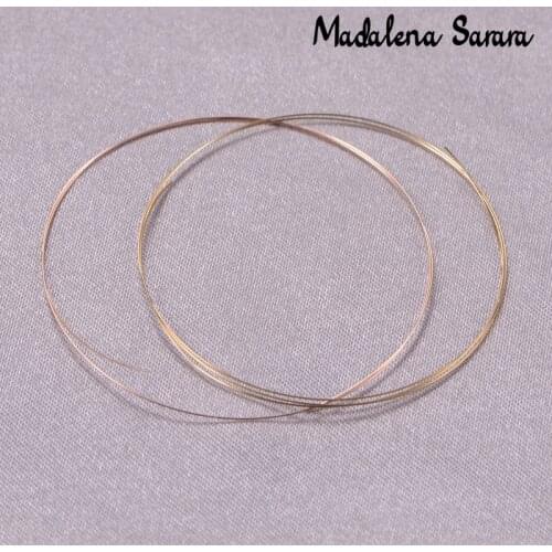 MADALENA SARARA 18K Gold Wire DIY Jewelry Making 0.3mm Strip Optional 10cm/lot For Women Jewelry Making Au750