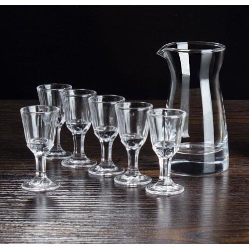 Small Glass Separator Bottle Spirits Liquor Cups Measuring Cups and Drinking Wine Glass Cups Utensils