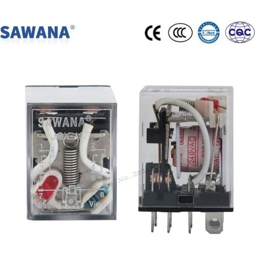 AC220V DC24V mini relay JQX-13F 8 pins Coil Relay Intermediate Relay