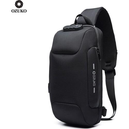 Male Shoulder Bags USB Charging Crossbody Bags Anti Theft Chest Bag School Summer Short Trip Waterproof Messengers Bag