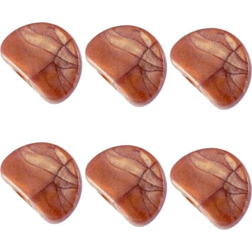 Set of 6 Plastic Coffee Tuning Pegs Tuner Knobs Buttons Cap with Screws Gaskets for Electric Guitar Parts DIY