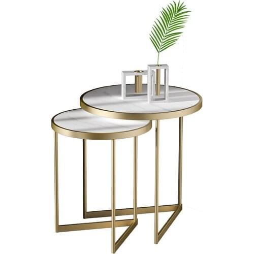 Table rock plate small tea table sitting room creative sofa iron edge a few coffee corner