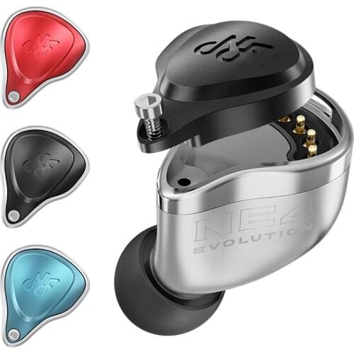 NF AUDIO NE4 Evolution 4BA Earphones HiFi Earphone with Replaceable Frequency Dividing Faceplate IEMs