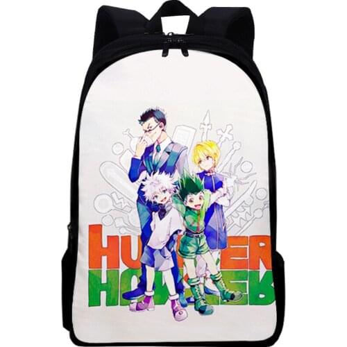 2021 New Boys Girls Backpack 3D Print HUNTER×HUNTER Teenager Cosplay Waterproof Oxford Travel Bags School Bags Laptop Bags