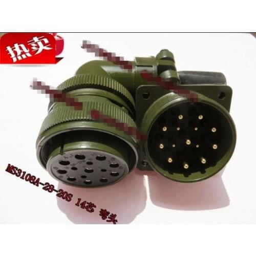 Original new 100% 5015 MS3108A28-20S MS3102A28-20P 14 core American Standard aviationplug bent waterproof connector