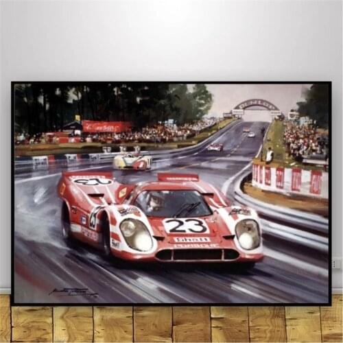 Le Mans Carrera Panamericana Nurburg Ring Poster On Canvas Print Nordic Wall Art Picture For Living Room Home Decoration