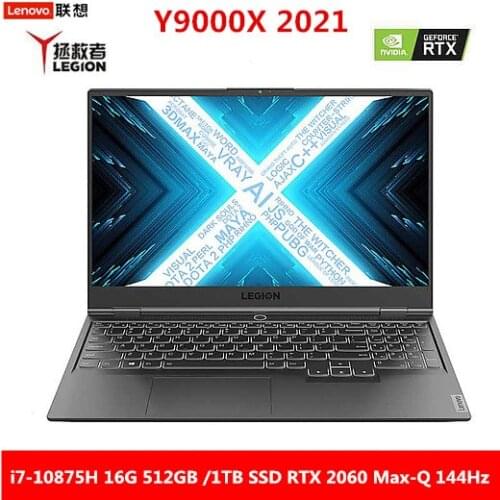 Lenovo Professional Gaming Laptop Legion Y9000X 2021 With i7-10875H RTX 2060 Max-Q 6GB GPU 15.6 Inch Backlit 144Hz Refresh Rate