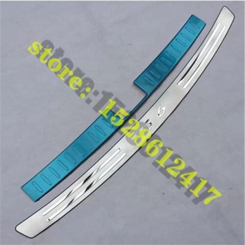 Stainless Steel Rear Bumper Protector Sill Trunk Tread Plate Trim Car Styling for BYD S6 2011-2020