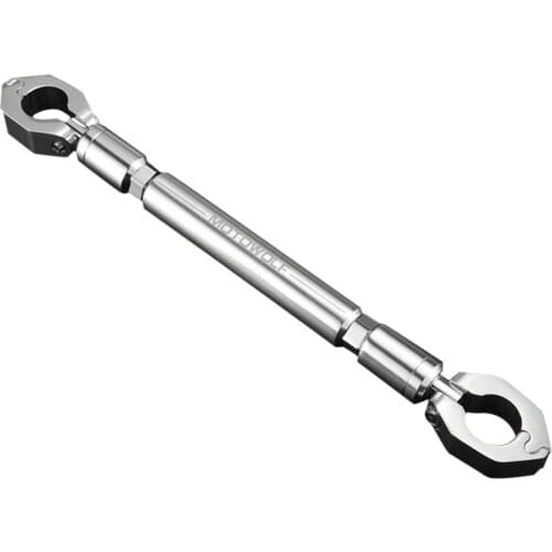 Motorcycle Adjustable Handlebar Bar Steering Strength Lever Bar Silver