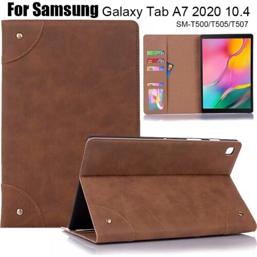 Tab A7 SM T500 SM T505 PU Leather Case For Samsung Galaxy Tab A7 10.4 2020 Case Cover SM-T500 SM-T500 SM-T507 Tablet Shell Capa