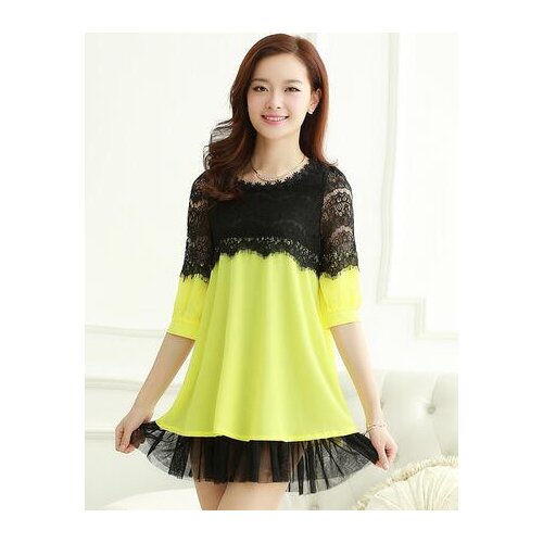 Spring New Women Clothing Three Quarter Sleeved Poleras De Mujer Striped Tops Round Neck T Shirt Women Loose Dames Kleding