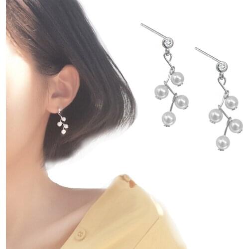 Women Fashion Elegant Temperament Beads Tassels Drop Earrings Jewelry Gifts