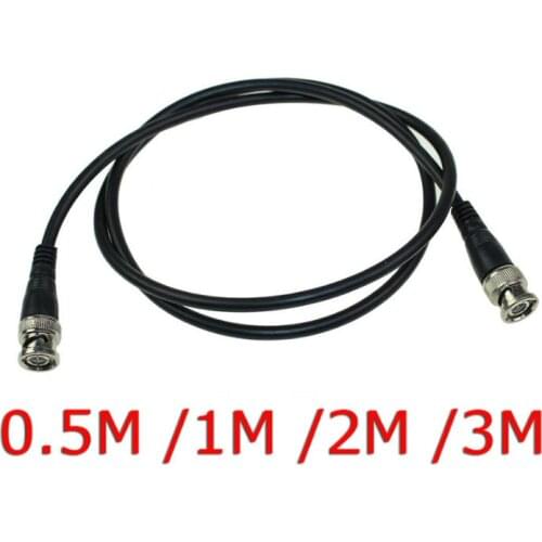 0.5M /1M / 2M /3M BNC Male To BNC Male M/M RG59 CCTV Camera Coaxial Cable Adapter Lead Jumper Coax Male Extension Cable