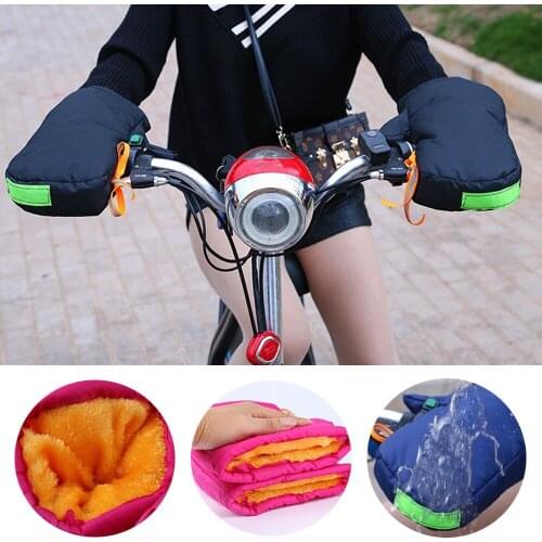 1 Pair Universal Motorcycle Handlebar Gloves Thickening Warmer Cold-proof Wind-proof Rain-proof Waterproof