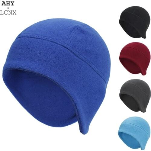 2021 Fashion Warm Men Winter Cycling Hat Sport Caps Windproof Bike Hat Beanies Skullies Fleece Outdoor Skiing Helmet Liner Cap