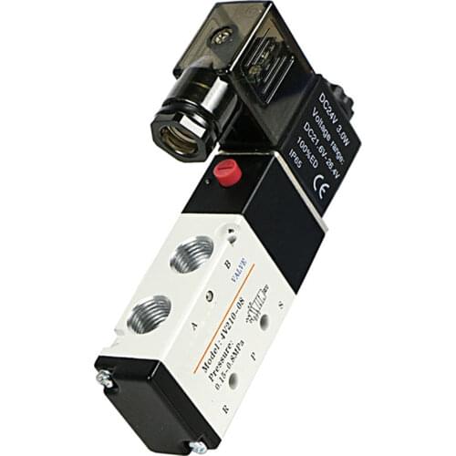 AC220V 4.8W 1/2PT 2 Position 5 Way Air Solenoid Valve 4V410-15