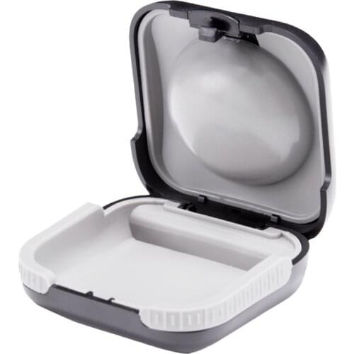 Portable Hearing Aid Case BTE Storage Case Holder Black White Color