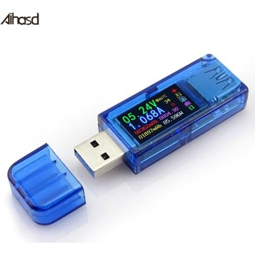 Aihasd AT34 USB 3.0 LCD Digital Voltmeter Ammeter Voltage Meter Tester Multimeter Charge Power Bank USB Battery Detector